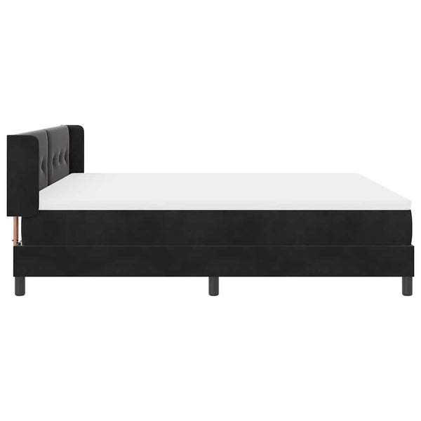 Boxspringbett Schwarz Samt 200x180 cm