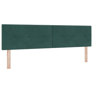 vidaXL Lit boxspring avec tête de lit vert foncé 200 x 180 cm velours