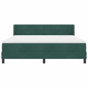 vidaXL Lit boxspring avec tête de lit vert foncé 200 x 180 cm velours