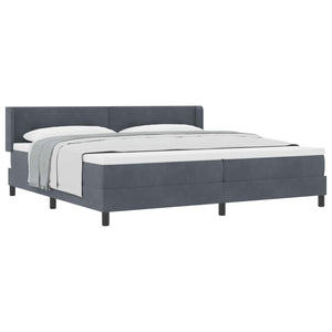 Boxspringbett Dunkelgrau 200x200 cm Samt