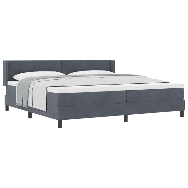 Boxspringbett Dunkelgrau 200x200 cm Samt