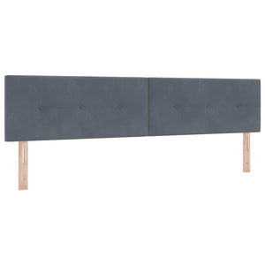 Boxspringbett Dunkelgrau 200x200 cm Samt