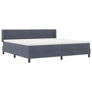 Boxspringbett Dunkelgrau 200x200 cm Samt