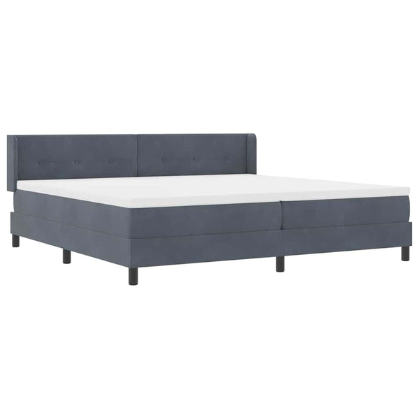 Boxspringbett Dunkelgrau 200x200 cm Samt