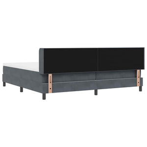Boxspringbett Dunkelgrau 200x200 cm Samt