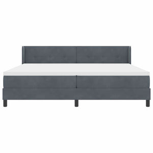 Boxspringbett Dunkelgrau 200x200 cm Samt