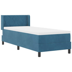 Boxspringbett Dunkelblau Samt 200x80 cm
