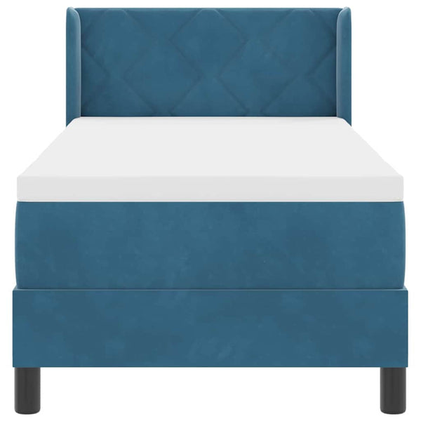 Boxspringbett Dunkelblau Samt 200x80 cm