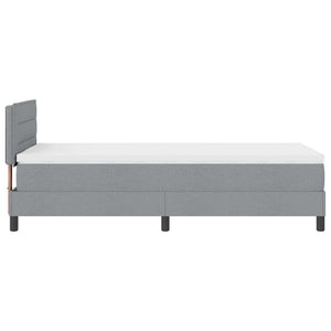 vidaXL Lit coffre avec matelas avec LED gris clair 80 x 200 cm tissu