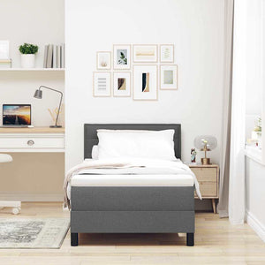 Boxspringbett mit LED Dunkelgrau 80x200 cm