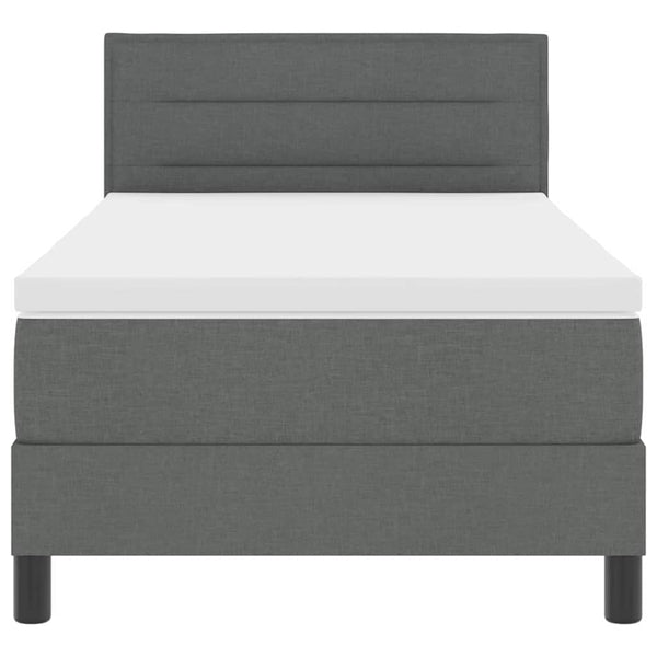 Boxspringbett mit LED Dunkelgrau 80x200 cm