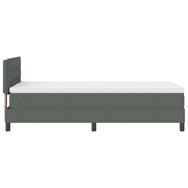 Boxspringbett mit LED Dunkelgrau 80x200 cm