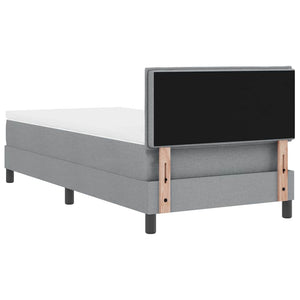 Boxspringbett mit LED Hellgrau 90x190 cm