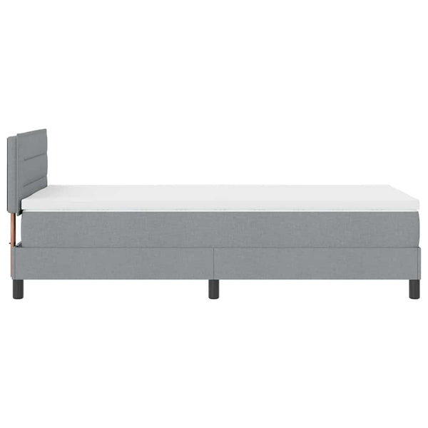 Boxspringbett mit LED Hellgrau 90x190 cm
