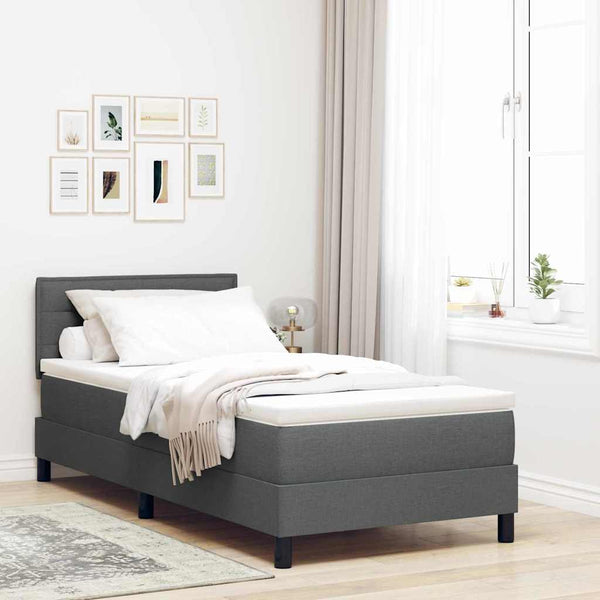 Boxspringbett mit LED Dunkelgrau 90x190 cm