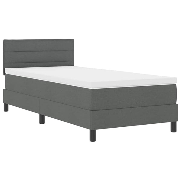 Boxspringbett mit LED Dunkelgrau 90x190 cm