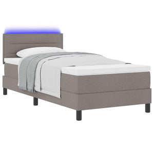 Boxspringbett mit LED Taupe 90x190 cm