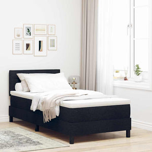 Boxspringbett mit LED Schwarz 90x200 cm