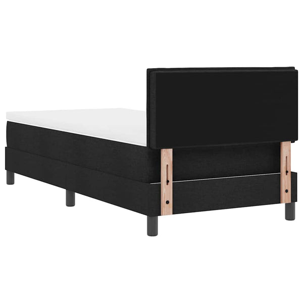 Boxspringbett mit LED Schwarz 90x200 cm