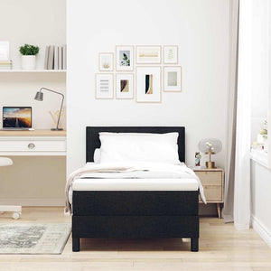 Boxspringbett mit LED Schwarz 100x200 cm