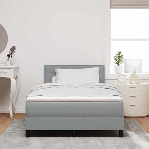 Boxspringbett mit LED Hellgrau 120x190 cm