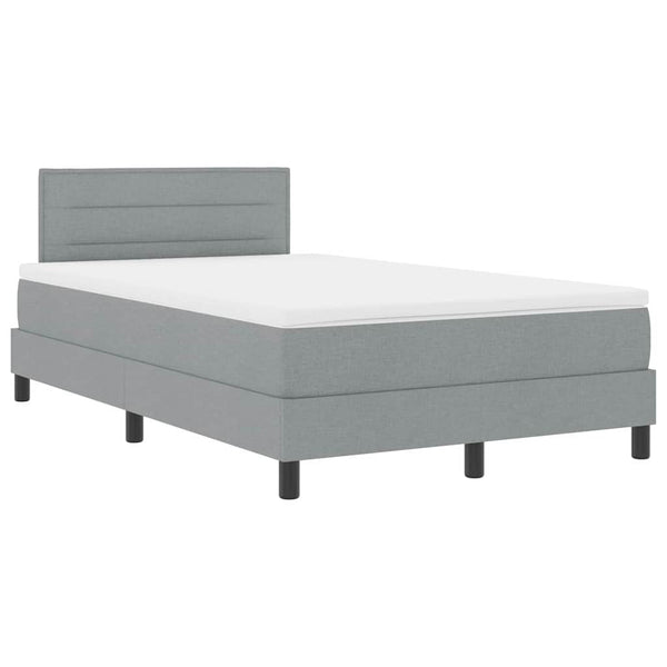 Boxspringbett mit LED Hellgrau 120x190 cm