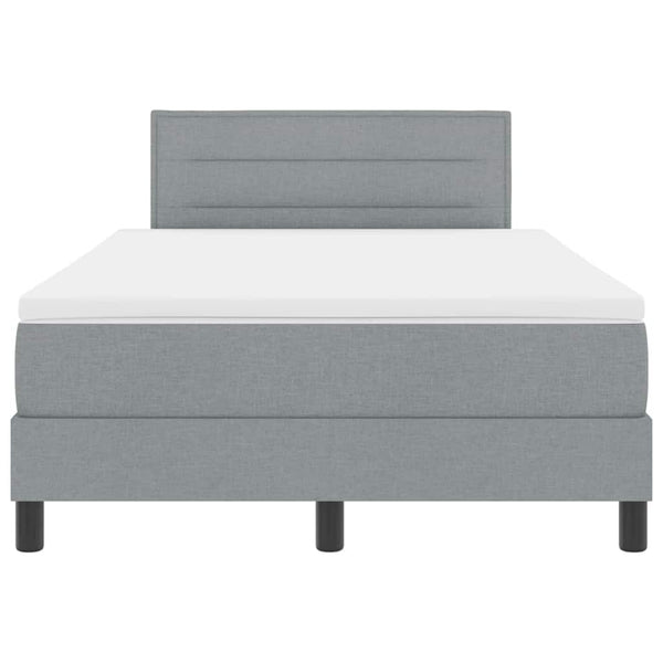 Boxspringbett mit LED Hellgrau 120x190 cm