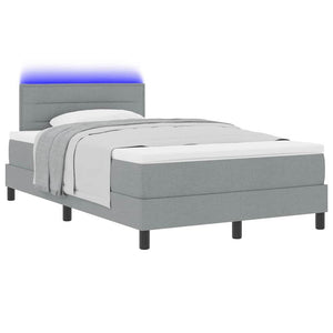 Boxspringbett mit LED Hellgrau 120x190 cm