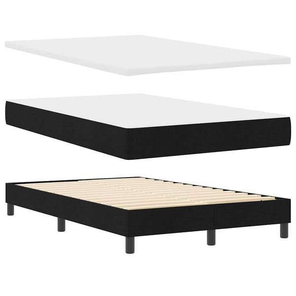 Boxspringbett mit LED Schwarz 120x190 cm