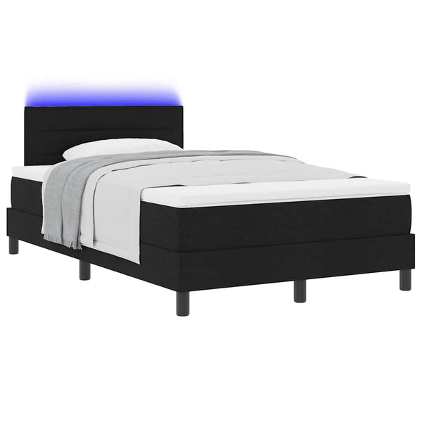 Boxspringbett mit LED Schwarz 120x190 cm