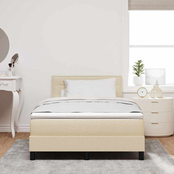 Boxspringbett mit Matratze Creme 120x190 cm