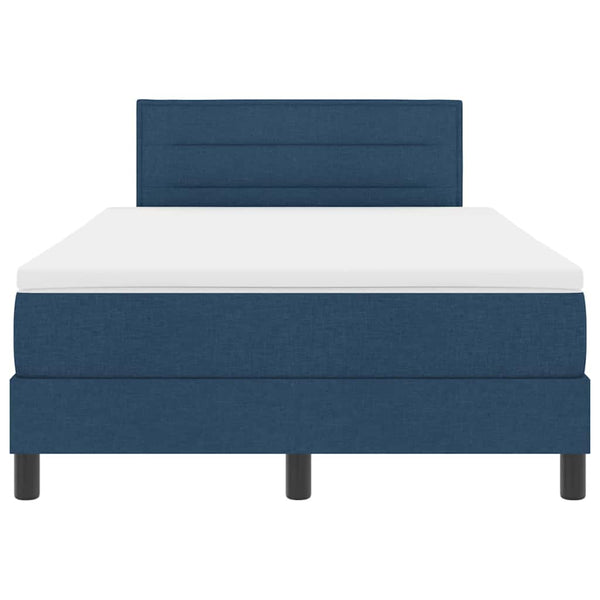 vidaXL Lit tapissier avec matelas et LED bleu 120 x 190 cm Tissu