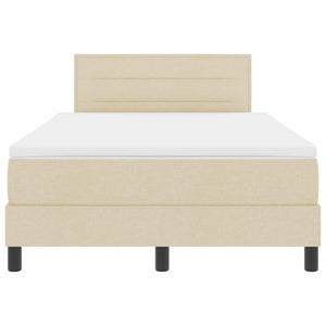 Boxspringbett Creme 120x200 cm mit LED