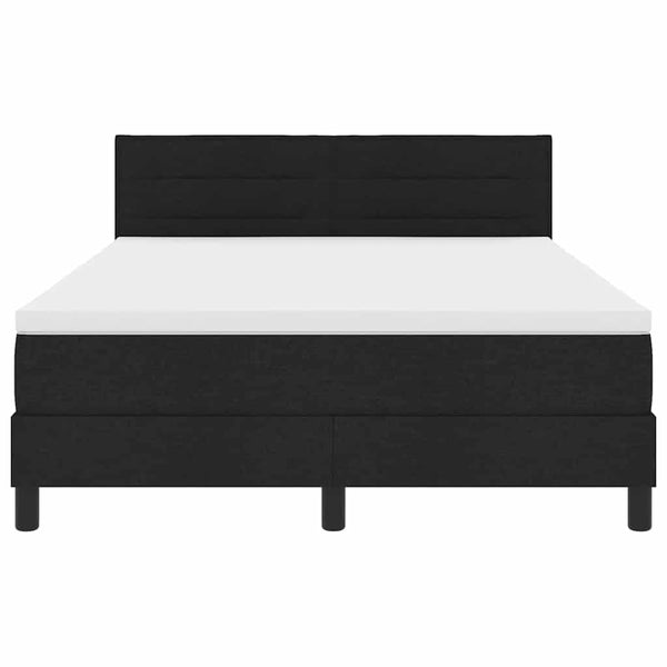 Boxspringbett mit LED Schwarz 140x190 cm