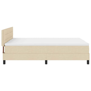 Boxspringbett mit Matratze LED Creme 140x190 cm
