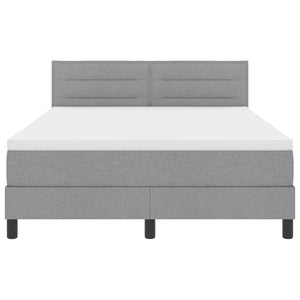Boxspringbett mit LED Hellgrau 140x200 cm
