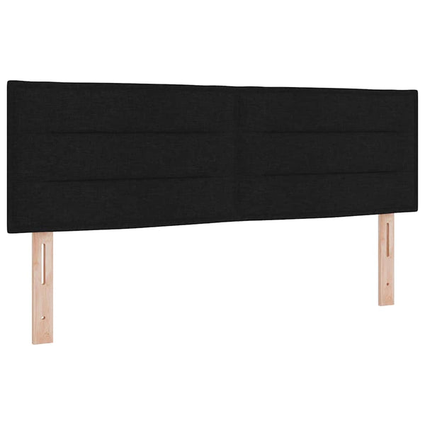 Boxspringbett mit LED Schwarz 140x200 cm