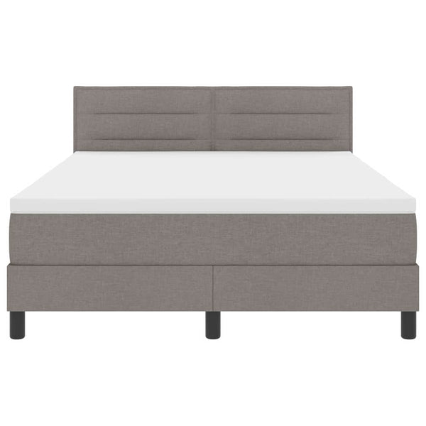 Boxspringbett mit LED Taupe 140x200 cm