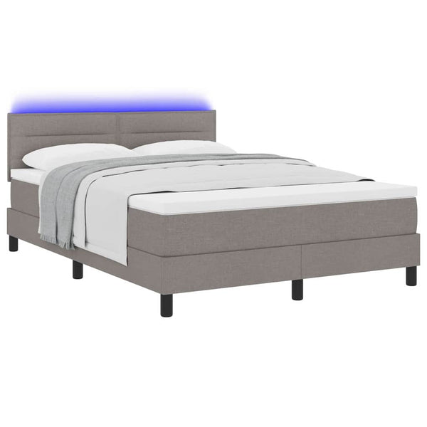 Boxspringbett mit LED Taupe 140x200 cm