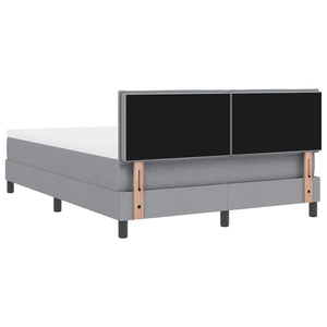 Boxspringbett mit LED Hellgrau 160x200 cm