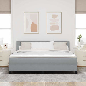 Boxspringbett mit LED Hellgrau 180x200 cm