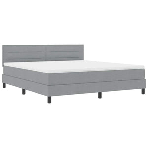 Boxspringbett mit LED Hellgrau 180x200 cm