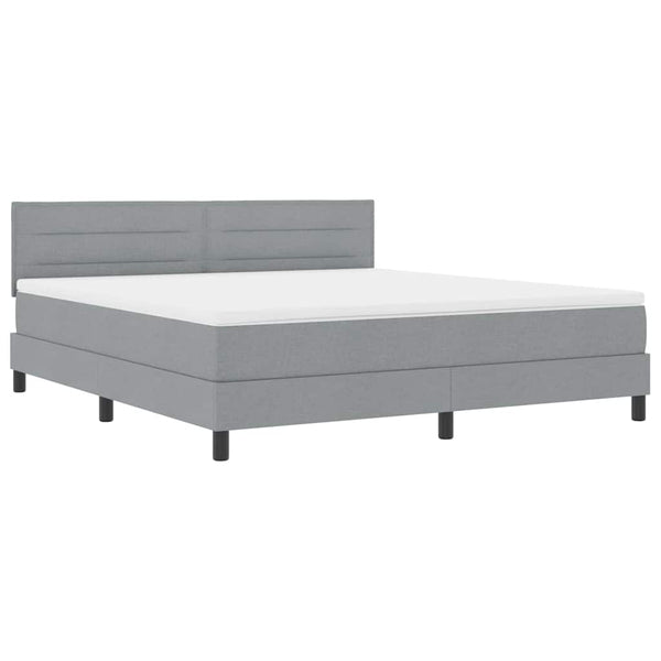 Boxspringbett mit LED Hellgrau 180x200 cm