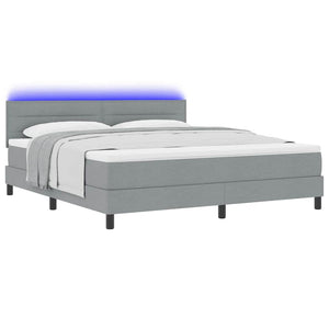 Boxspringbett mit LED Hellgrau 180x200 cm