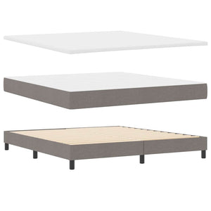 vidaXL Lit coffre avec matelas avec LED Taupe 180 x 200 cm Tissu
