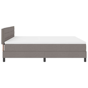 vidaXL Lit coffre avec matelas avec LED Taupe 180 x 200 cm Tissu