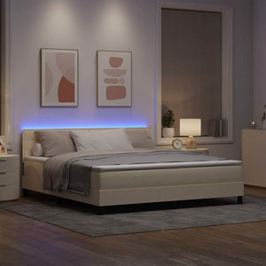 Boxspringbett mit LED Creme 180x200 cm