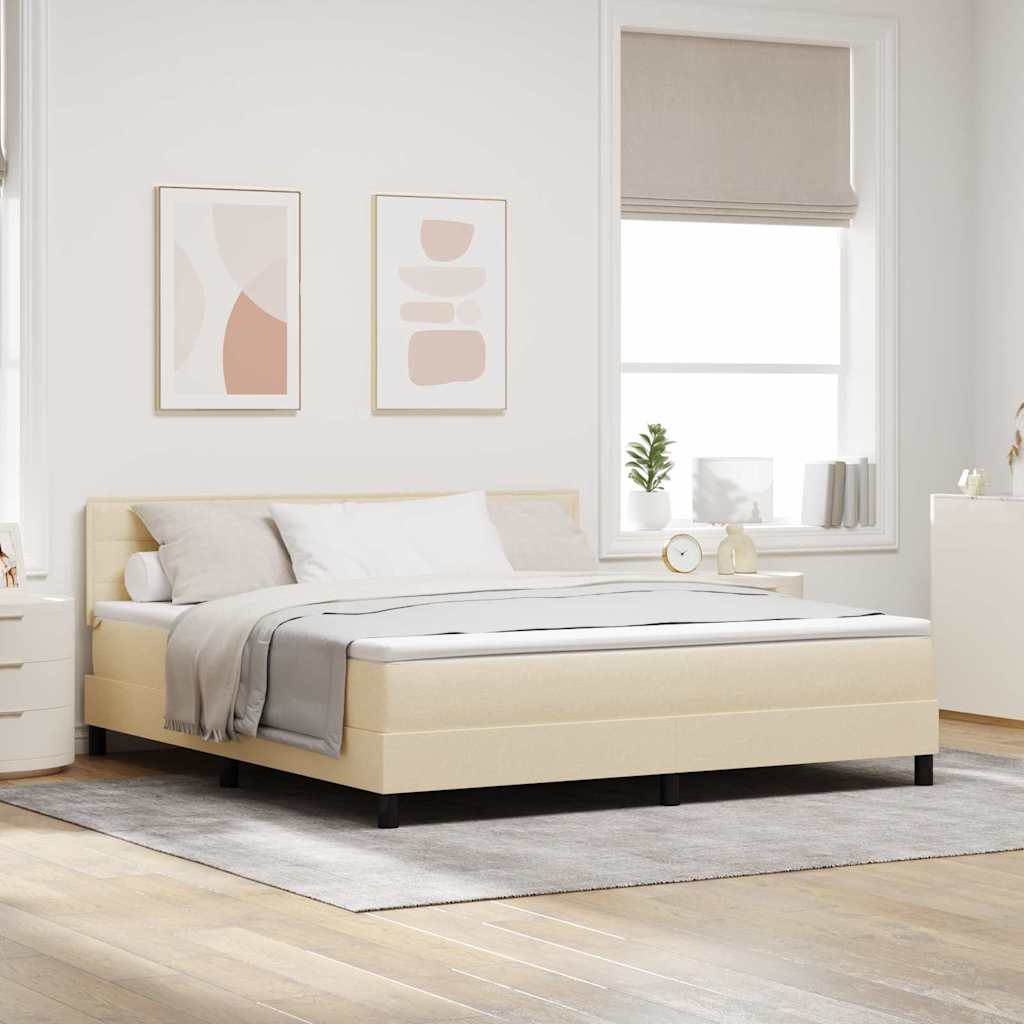 Boxspringbett mit LED Creme 180x200 cm