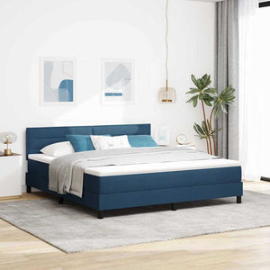 vidaXL Lit coffre avec matelas et LED bleu 180 x 200 cm Tissu