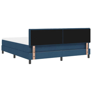 vidaXL Lit coffre avec matelas et LED bleu 180 x 200 cm Tissu